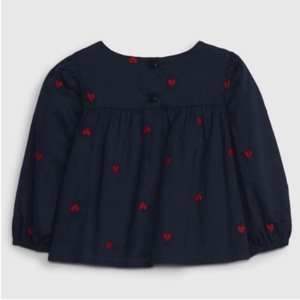 Gap baby, dark night blue, Baby Heart Top, 12-18 M
